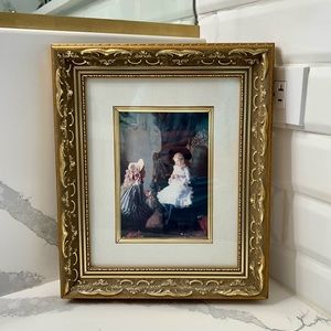 Britts Print Vintage Framed Artwork Two Girls